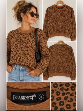 NWT Blank NYC Pullover Crewneck Sweater, Comfortable Stylish Long Sleeve Size XS